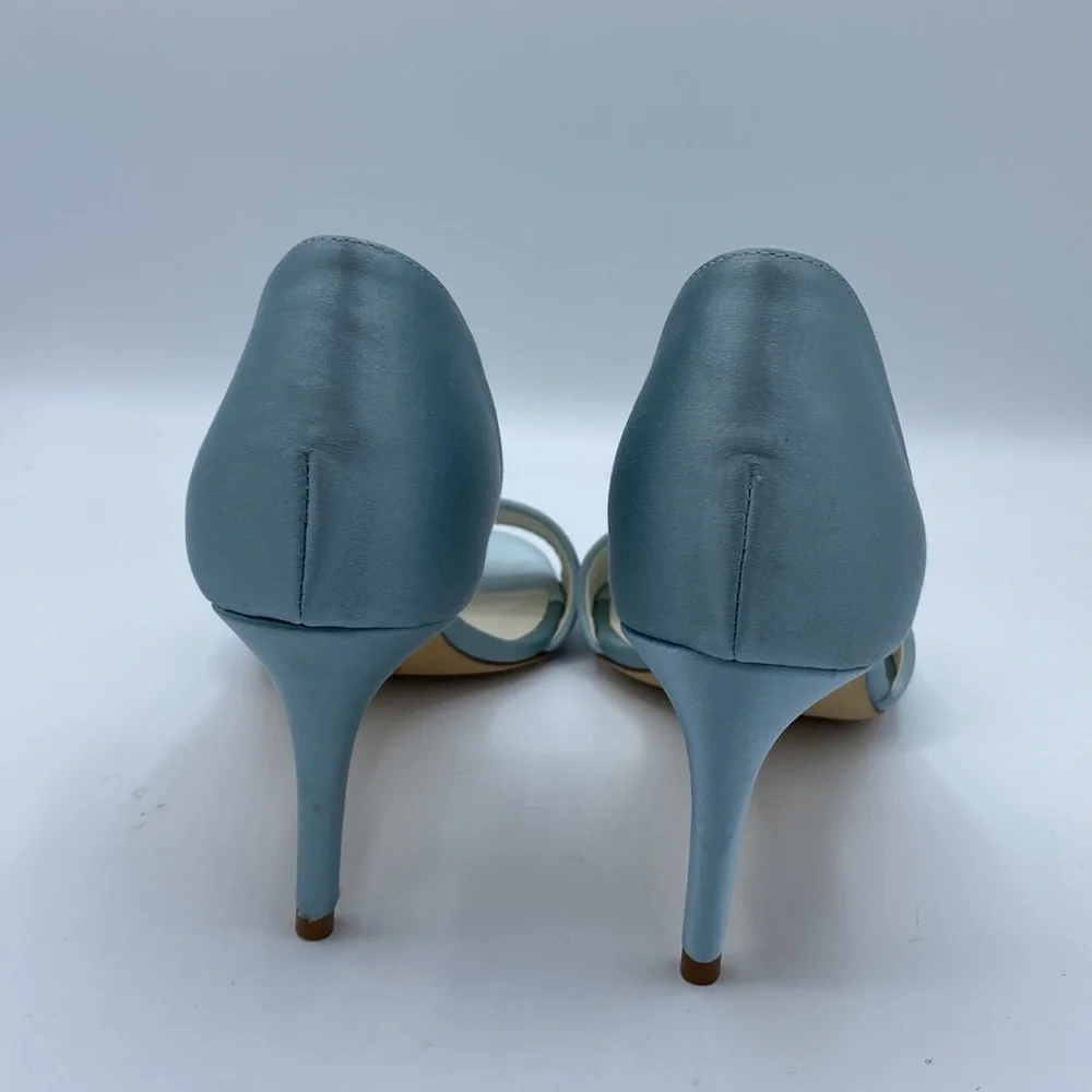 Something Blleu Ciara Sandal‎ in Satin Blue size 7.5 NWOB